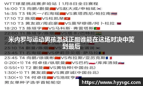 米内罗与运动男孩激战正酣谁能在这场对决中笑到最后